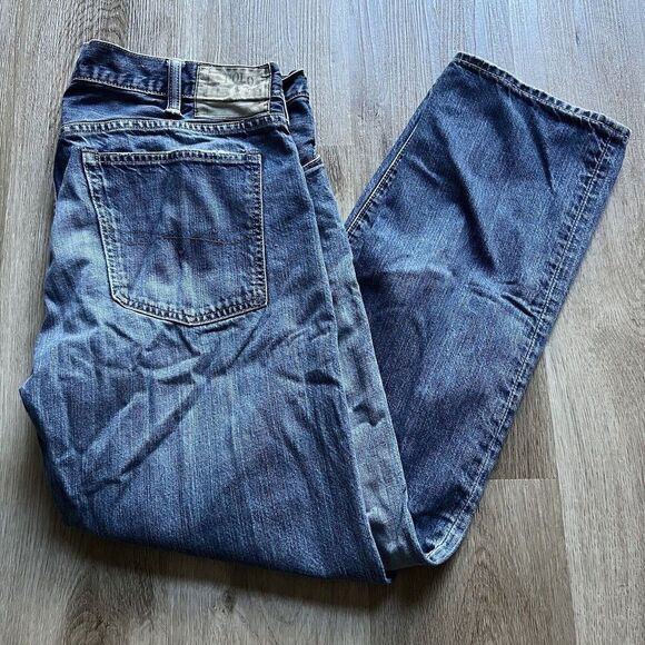 Polo Ralph Lauren Slim Straight Jeans Mens 018 Denim Blue Light Washed 38x30